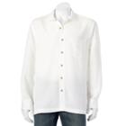 Men's Batik Bay Solid Easy-care Casual Button-down Shirt, Size: Xl, Natural