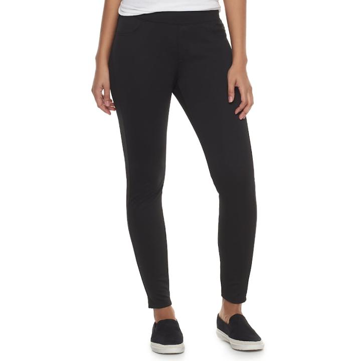 Women's Sonoma Goods For Life&trade; Pull-one Ponte Pants, Size: Medium, Black