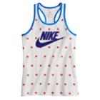 Girls 7-16 Nike World Cup Star Print Racerback Tank Top, Size: Small, White