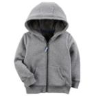 Boys 4-7 Carter's Fleece-lined Hoodie, Size: 4, Light Grey