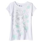 Disney's Frozen Girls 4-7 Elsa Glitter Tee By Jumping Beans&reg;, Size: 5, White