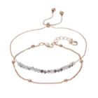 Lc Lauren Conrad Rose Gold Tone Beaded Bracelet Set, Women's, Grey