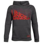 Boys 8-20 Under Armour Wordmark Rival Hoodie, Size: Medium, Grey (charcoal)