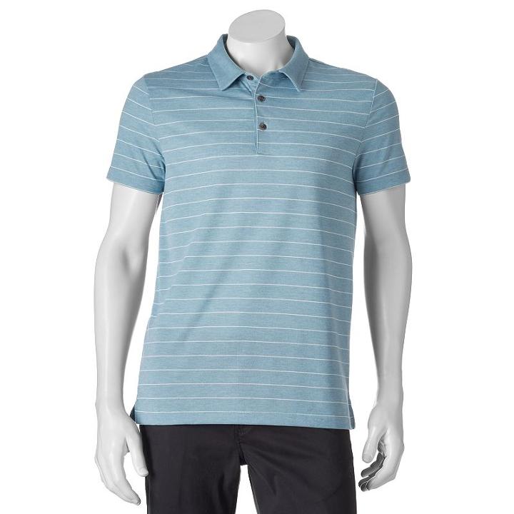 Apt. 9, Men's &reg; Slim-fit Stretch Polo, Size: Xxl Slim, Light Blue