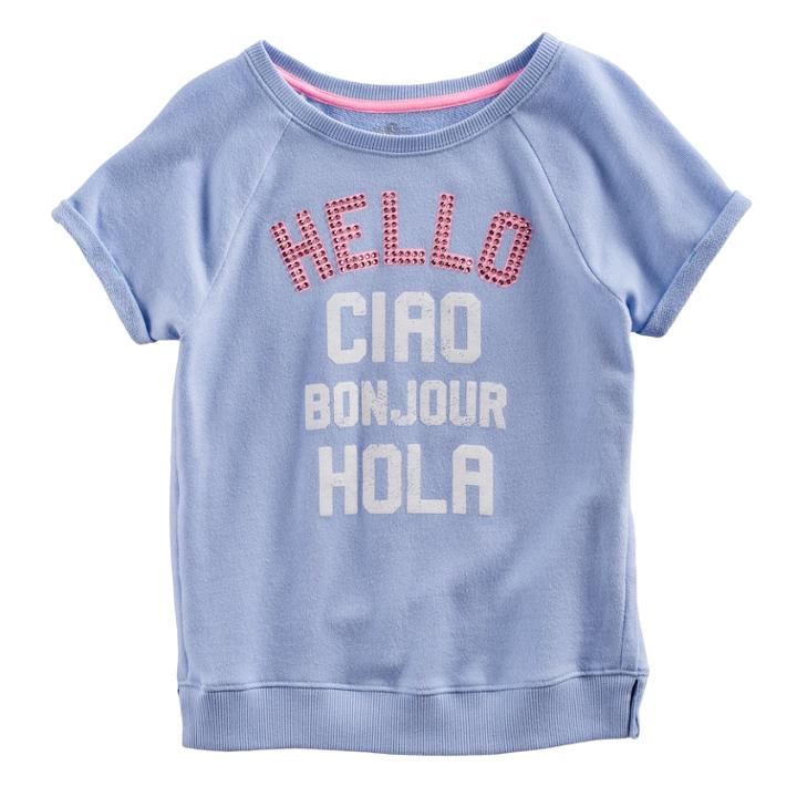 Girls 7-16 So&reg; Graphic Sweatshirt, Size: 12, Light Blue