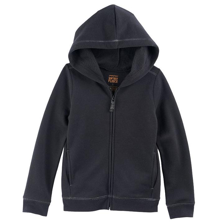 Girls 4-10 Jumping Beans&reg; Zip-front Hoodie With Sparkle Details, Size: 4, Oxford