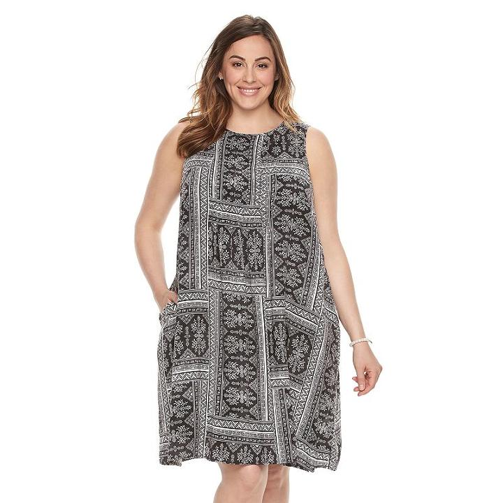 Plus Size Sonoma Goods For Life&trade; Pintuck Dress, Women's, Size: 1xl, Black