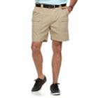 Big & Tall Croft & Barrow&reg; Relaxed-fit Side-elastic Twill Cargo Shorts, Men's, Size: 52, Med Beige