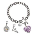 Love This Life I Love You Mom Bracelet & Crystal Charms Set, Women's, Grey