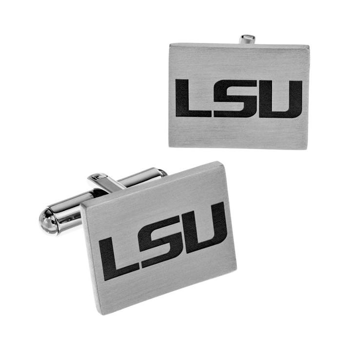 Fiora Stainless Steel Louisiana State Tigers Team Logo Cuff Links, Men's, Multicolor