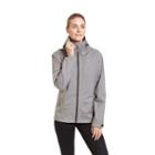 Women's Champion Hooded Waterproof Rain Jacket, Size: Medium, Grey