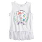 Disney Princess Girls 7-16 Lace I Shine Like The Sea High-low Yoryu Ruffled Tank Top, Size: Medium, White