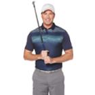 Men's Grand Slam On Course Slim-fit Chest-striped Golf Polo, Size: Xl, Med Blue