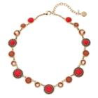 Dana Buchman Peach Circle Link Collar Necklace, Women's, Pink