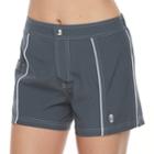 Women's Free Country Woven Swim Shorts, Size: Xl, Grey