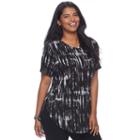 Juniors' Plus Size Mudd&reg; Tie Dye High-low Tee, Teens, Size: 2xl, Black