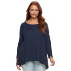 Plus Size Sonoma Goods For Life&trade; Textured Swing Tee, Women's, Size: 1xl, Dark Blue