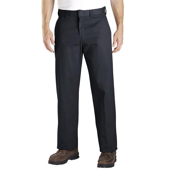 Men's Dickies Relaxed Straight Fit Twill Work Pants, Size: 38x34, Black