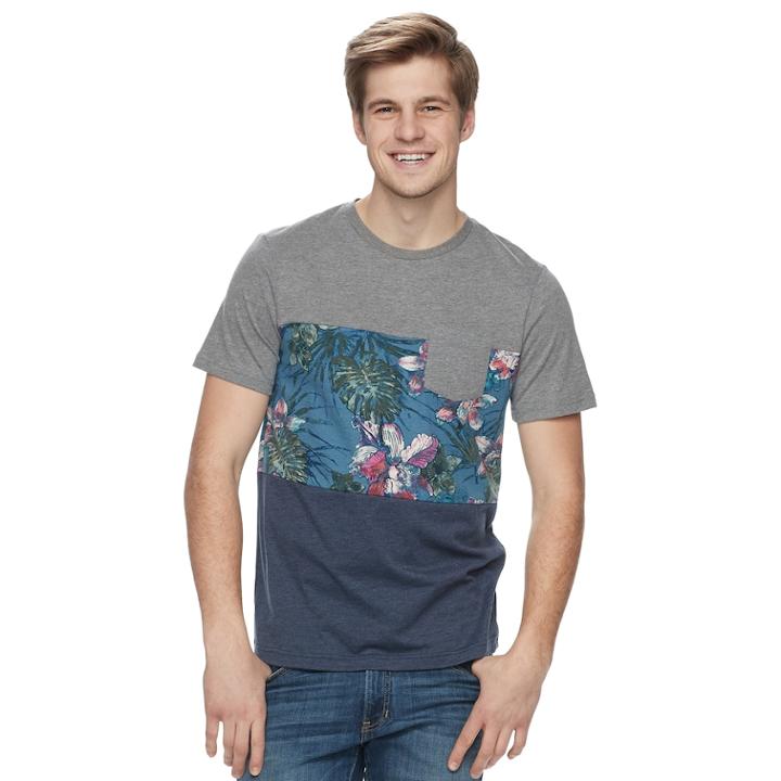 Men's Urban Pipeline&reg; Colorblock Tee, Size: Large, Turquoise/blue (turq/aqua)