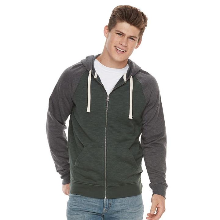 Men's Urban Pipeline&reg; Full-zip Hoodie, Size: Large, Med Green