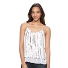 Women's Apt. 9&reg; Pleated Camisole, Size: Xs, Natural
