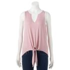 Juniors' Love, Fire Choker Neck Ringer Tank, Girl's, Size: Medium, Light Pink