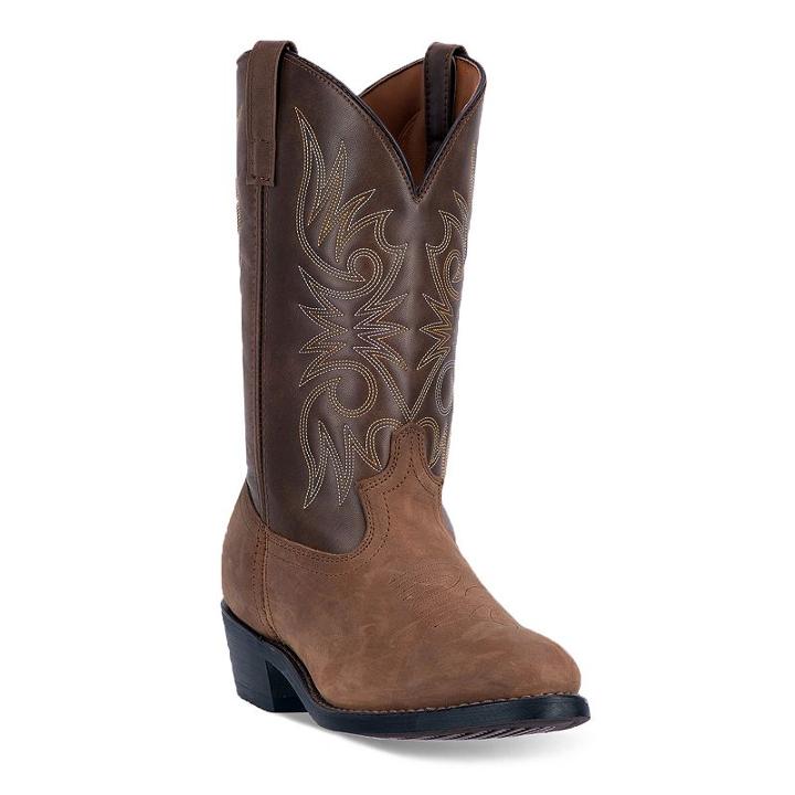 Laredo Paris Men's Trucker Cowboy Boots, Size: 10.5 Wide, Brown