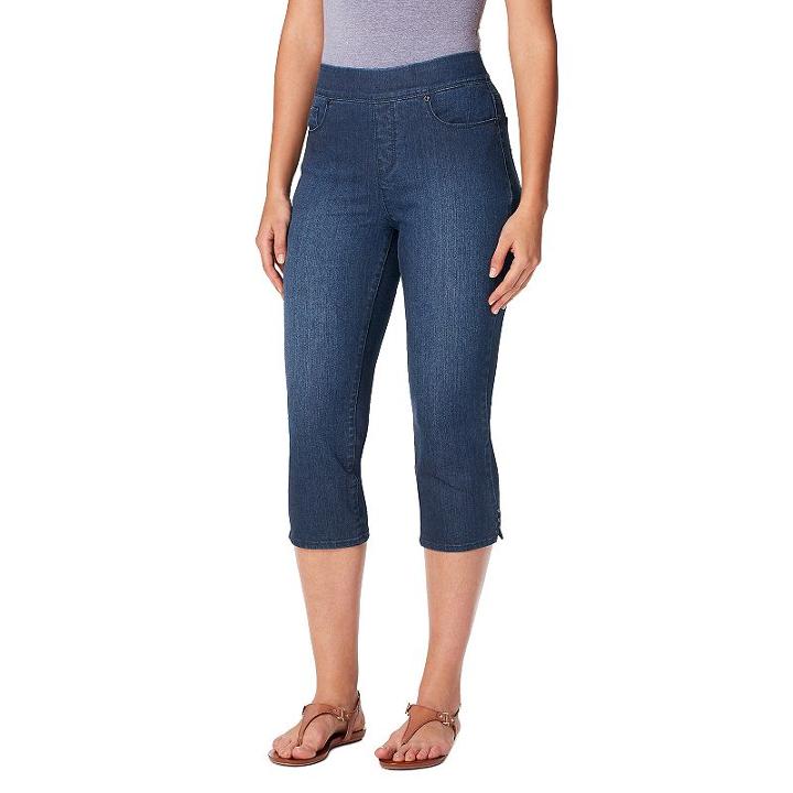 Petite Gloria Vanderbilt Avery Pull-on Capris, Women's, Size: 10 Petite, Light Blue