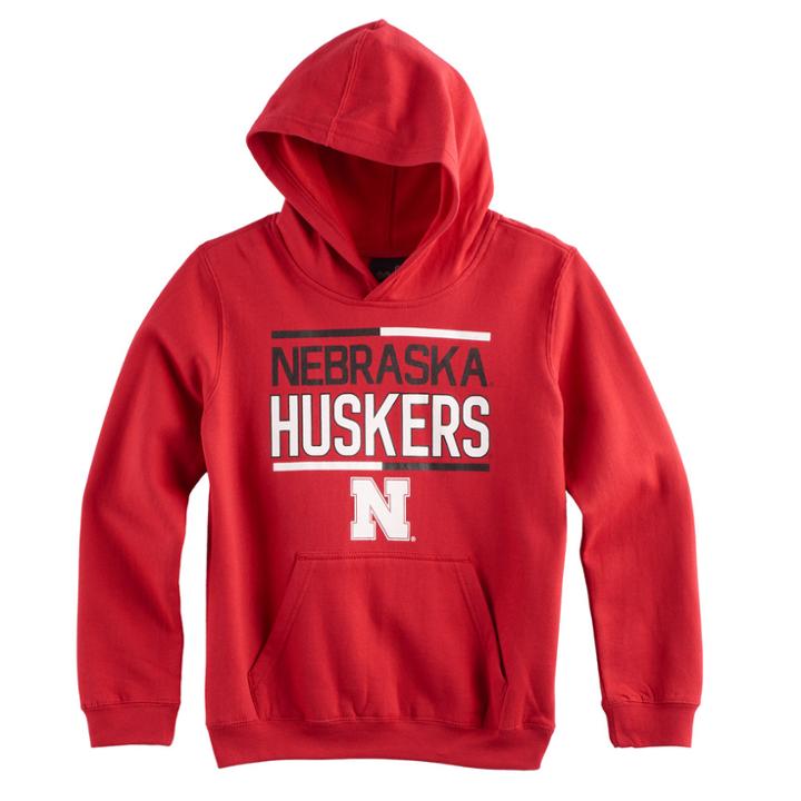 Boys 8-20 Nebraska Cornhuskers Fleece Hoodie, Size: L 14-16, Dark Red