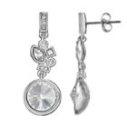 Simply Vera Vera Wang Cluster Drop Earrings With Swarovski Crystals, Women's, White