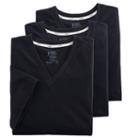 Men's Jockey 3-pk. Slim-fit Tailored Staydry V-neck Tees, Size: Large, Black