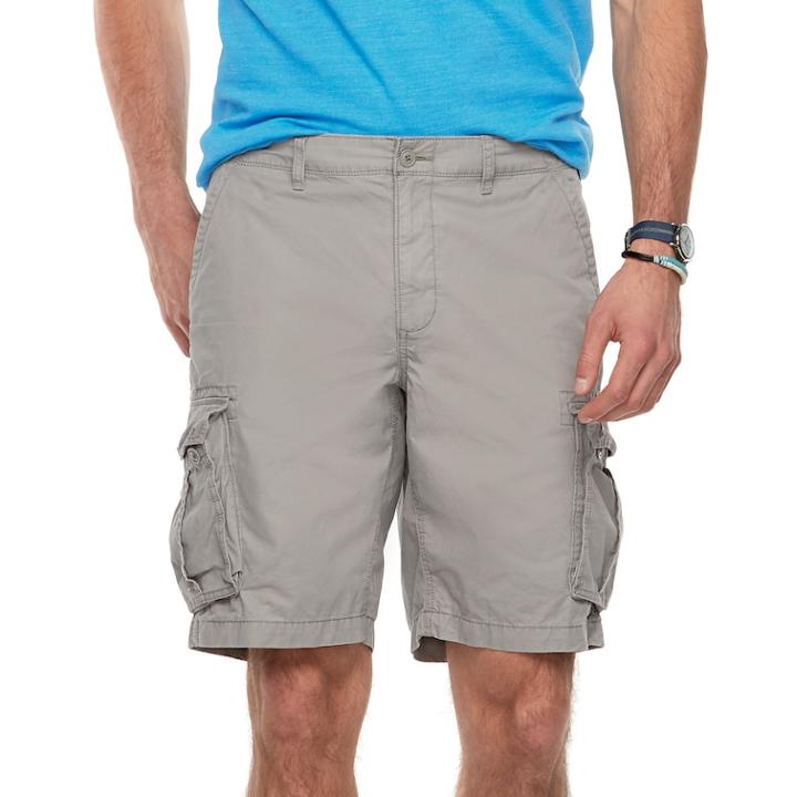 Big & Tall Sonoma Goods For Life&trade; Modern-fit Lightweight Twill Cargo Shorts, Men's, Size: 50, Med Grey