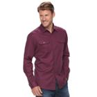 Men's Apt. 9&reg; Flex Stretch Woven Button-down Shirt, Size: Large, Red