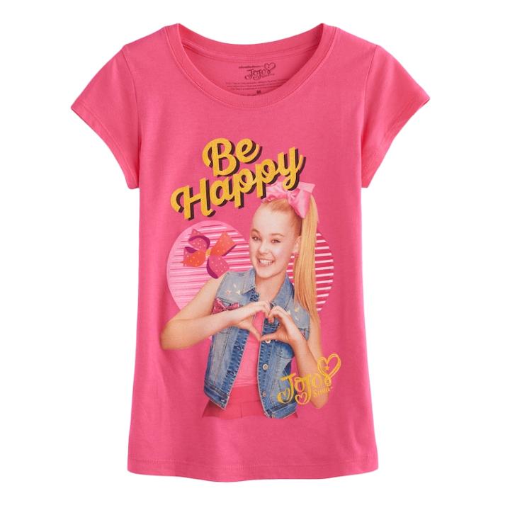 Girls 7-16 Jojo Siwa Be Happy Graphic Tee, Size: Small, Brt Pink