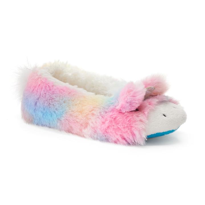 Women's So&reg; Critter Ballerina Slippers, Size: Xl, Multi Unicorn
