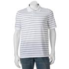 Men's Croft & Barrow&reg; Cool & Dry Classic-fit Striped Performance Polo, Size: Large, White