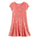 Disney Princess Girls 4-7 Foil Castle Skater Dress By Jumping Beans&reg;, Size: 6x, Brt Orange