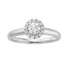 Round-cut Igl Certified Diamond Frame Engagement Ring In 14k White Gold (5/8-ct. T.w.), Women's, Size: 9
