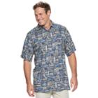 Big & Tall Batik Bay Tropical Button-down Shirt, Men's, Size: L Tall, Med Beige