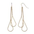 Chaps Tiered Double Teardrop Earrings, Women's, Gold