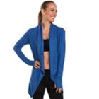 Women's Jockey Sport Weekender Wrap Cardigan, Size: Medium, Dark Blue