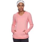 Women's Tek Gear V-neck Fleece Hoodie, Size: Xl, Brt Orange