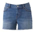 Women's Jennifer Lopez Raw Edge Jean Shorts, Size: 12, Med Blue