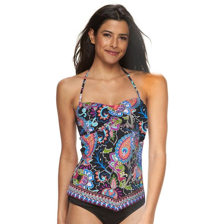 Women's Apt. 9&reg; Printed Bandeaukini Top, Size: Small, Ovrfl Oth