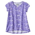 Girls 4-10 Jumping Beans&reg; Slubbed Print Tee, Girl's, Size: 8, Med Purple