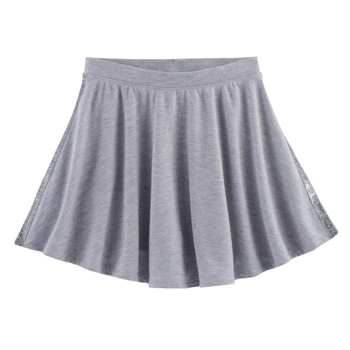 Girls 7-16 So&reg; French Terry Space-dyed Circle Skirt, Size: Xl/14, Med Grey