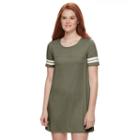 Juniors' About A Girl Varsity T-shirt Dress, Size: Xs, Green Oth