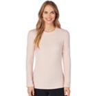 Women's Cuddl Duds Fleecewear Crewneck Top, Size: Medium, Orange