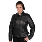 Women's Excelled Leather Motorcycle Jacket, Size: Small, Black