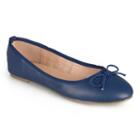 Journee Collection Vika Women's Ballet Flats, Girl's, Size: Medium (8), Blue (navy)